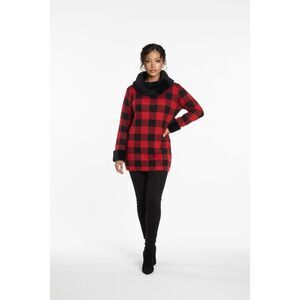 Cato Faux Fur plaid shirt Size XL